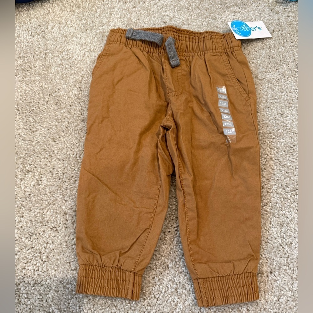 Carter's Toddler Rust Brown Elastic-Waist Joggers - Picture 1 of 4